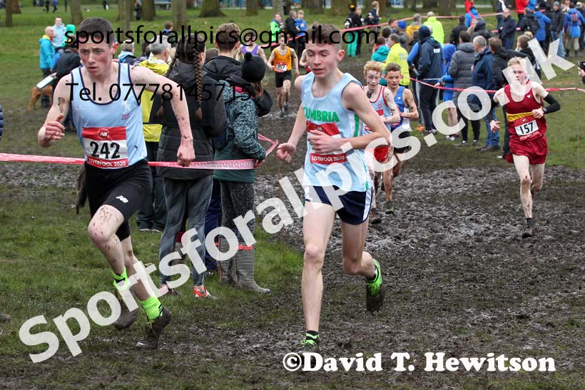 Intermediate boys, 2020 New Balance English Schools Champs., Sefton Park, Liverpool. Photo: David T. Hewitson/Sports for All Pics